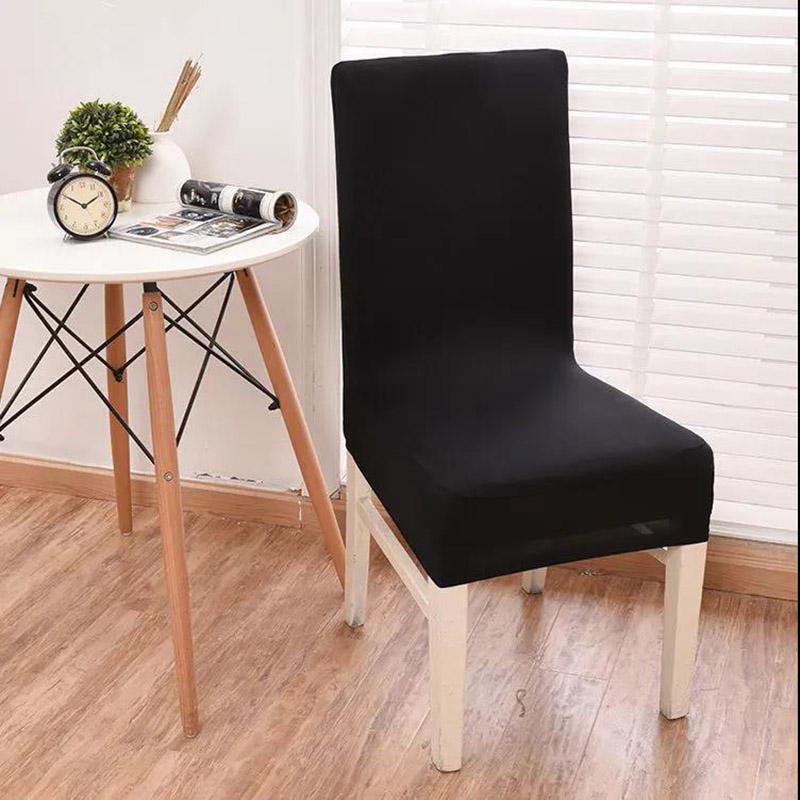 Plain Color Chair Cover Spandex Stretch Elastic Wedding Banquet Chair Covers Dining Seat Cover