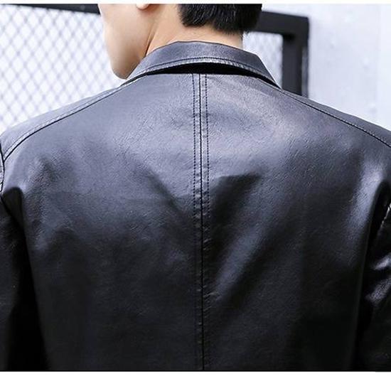 Plus Size Mens Leather Jackets Fall Winter Coat Men Faux Coats Biker Motorcycle Male Jacket Tops