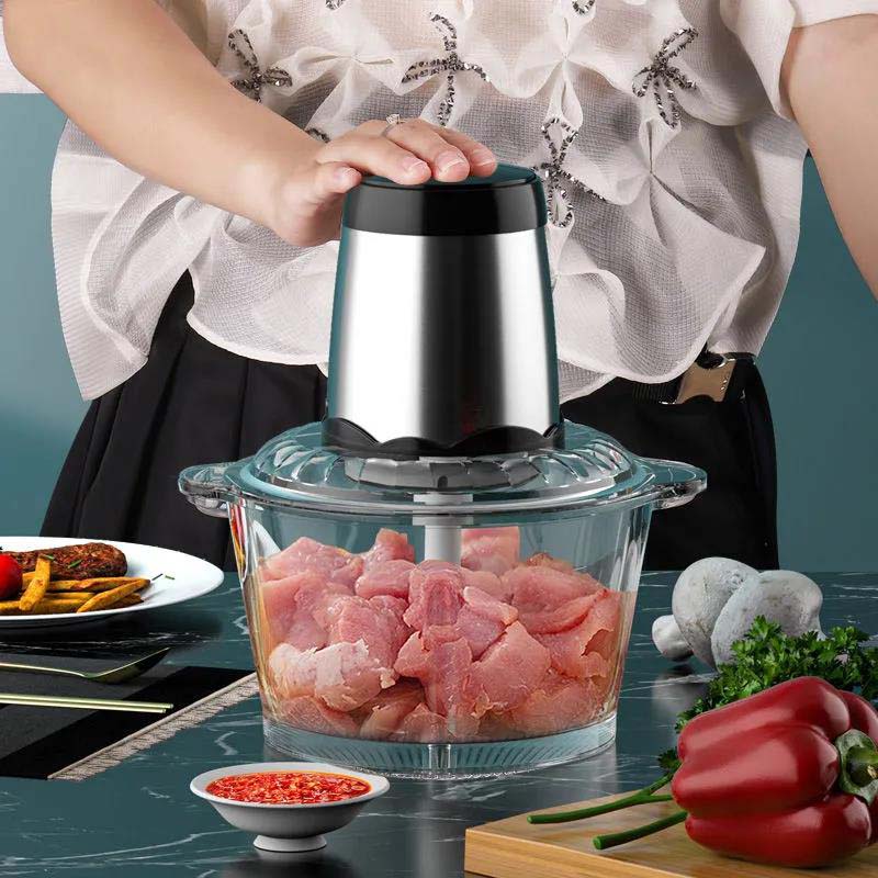 Meat Grinder Household Electric Multifunctional Pepper Minced Vegetable Meat Small Mincer Mixing Cooking Machine