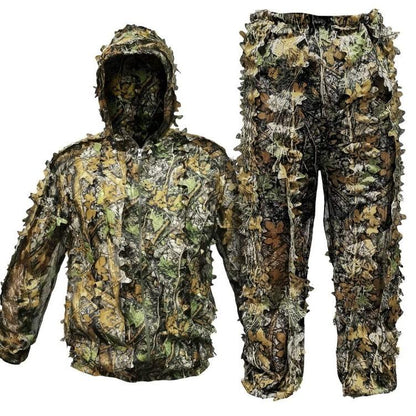 Hunting Clothes 3D Maple Leaf Bionic Ghillie Suits Yowie Sniper Birdwatch  Camouflage Clothing Jacket and Pants