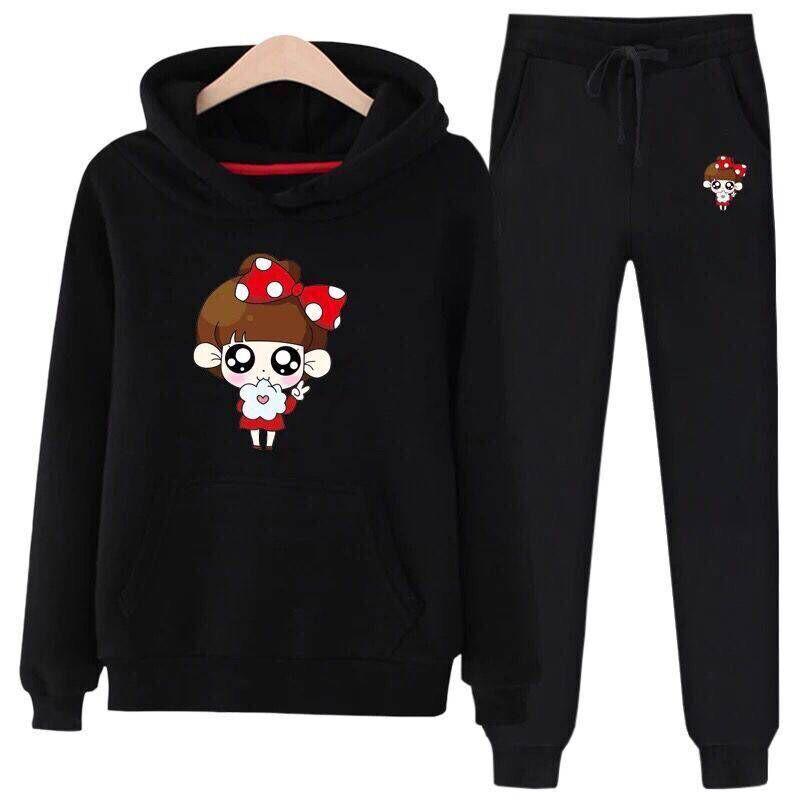 Sweatshirt Set Large Size Spring And Autumn Women 'S Clothing 2pcs Set Wild Long Sleeve Casual