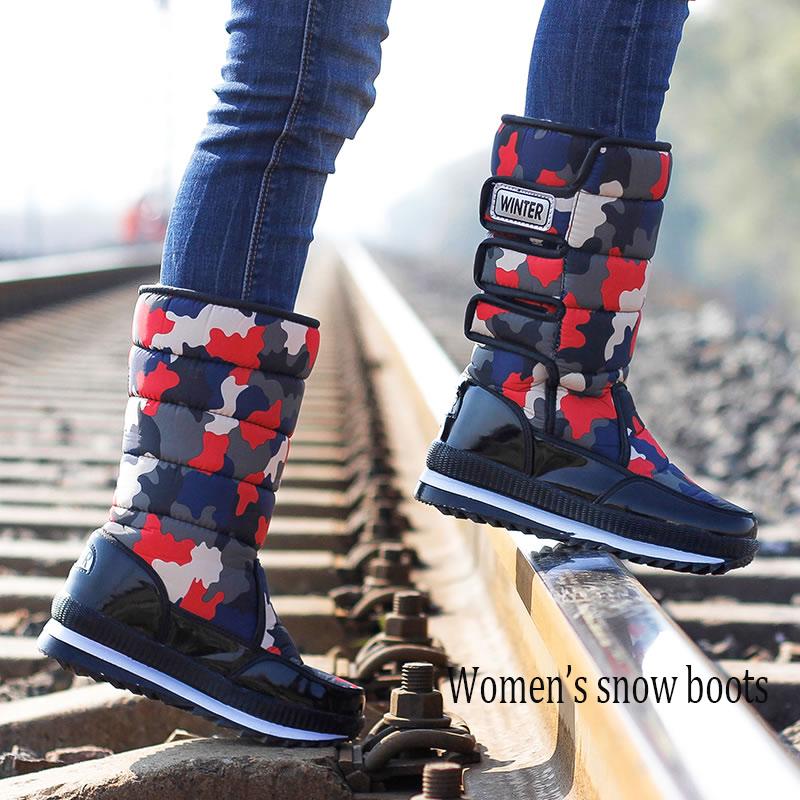 Men Women Boots Platform Snow Boots for Men Thick Plush Waterproof Slip-resistant Shoes Size 36-47
