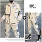 Three-piece Men's Spring and Autumn Sports Suit Youth Casual Work Clothes Jacket Tooling Suit Hooded Casual Sportswear