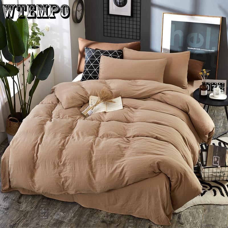 Bedding Set Queen King Single Duvet Cover Set Bed Linen Set Gray BedClothes