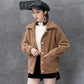 Casual Winter Coat Sweater Fashion Jacket Fleece Wear Both Sides Long Sleeve Faux Fur Coat
