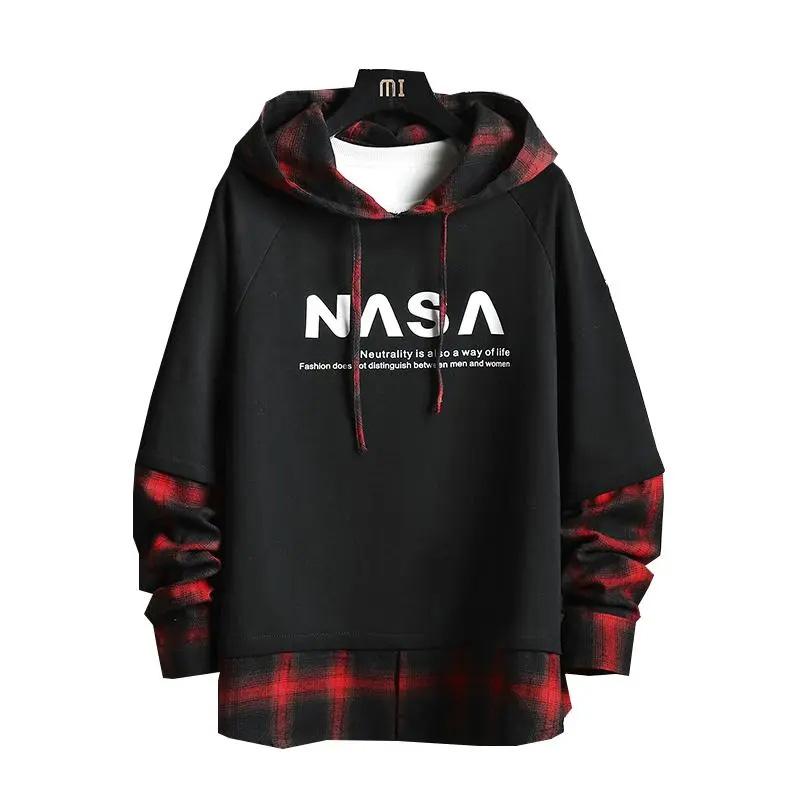 Hooded Sweater Men's Spring and Autumn Men's Casual Loose Two-piece Top Clothes Tide Brand Men's Clothing