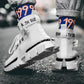 Fashion High-top Breathable Flying Woven Socks, Spring and Autumn Thick-soled Martin Men's Shoes