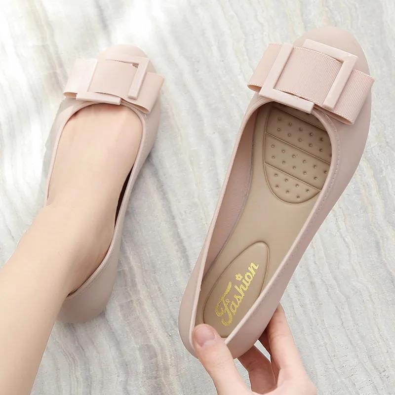 Spring and Summer Women's Pointed Toe Shoes Non-slip Outer Wear Low-top Waterproof Single Shoes Casual Shoes