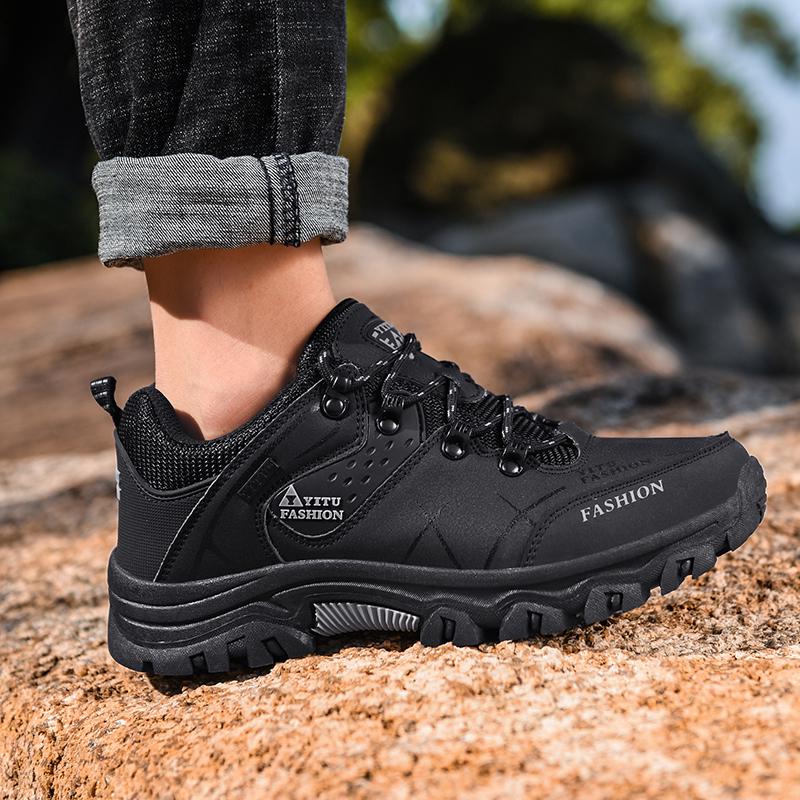Men's Hiking Boots Waterproof Leather Boots Non-slip Large Size Boots