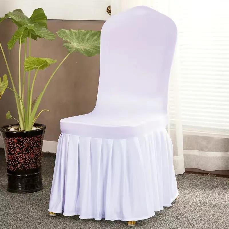 Universal All-inclusive Chair Cover Household One-piece Chair Cover Solid Color Skirt Elastic Chair Cover Hotel Generalv