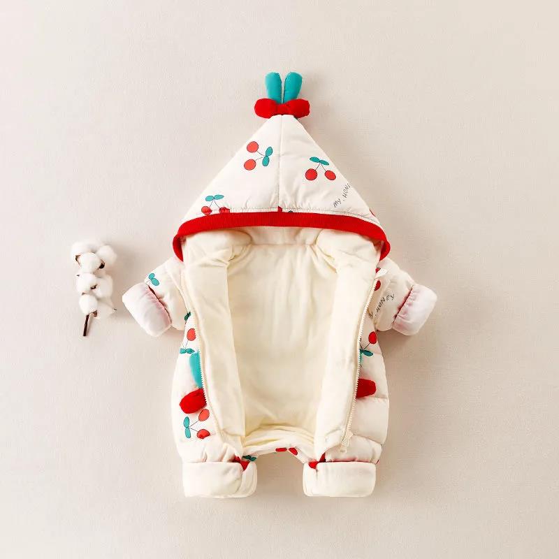 Newborn Baby Clothes Autumn and Winter Suits Thickened One-piece Cotton Clothes Cute Baby Winter Cotton Clothes Full Moon Children's Winter Clothes