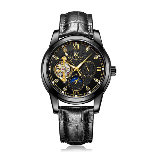 Fashion Wave Clock Multi Function Display Mens Automatic Mechanical Watches Top Brand Luxury