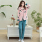 Genuine Flannel Autumn and Winter Women's Pajamas Plus Velvet Thick Coral Fleece Suit Large Size Warm Home Service