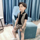 Baby Boy Short-sleeved Boy Suit Two-piece Western-style Dress Summer Boy Shirt Polo Catwalk Children's Clothing