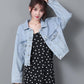 Denim Jacket Women's Spring and Autumn Korean Version All-match BF Loose Short Long-sleeved Retro Top Women's