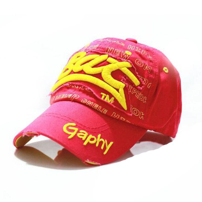 Hat Cotton Adjustable Summer Cap Hip Hop Snapback Letter Baseball Cowboy Sun Hats  Boys