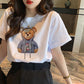 Cotton Short-sleeved T-shirt Female Summer Student Korean Style Loose Half Sleeve Fashion Printed Blouse