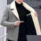 Fleece Jacket Male Korean Version Trend Lapel Men's Winter Clothes Youth Handsome Casual Jacket Men's Top