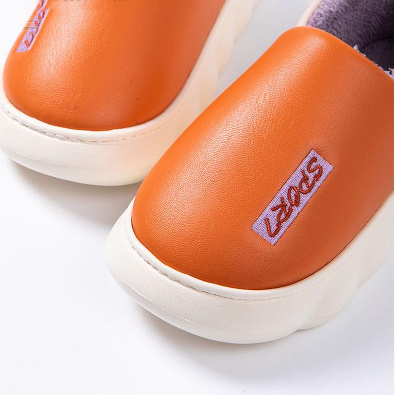 Winter Waterproof All-inclusive Heel Cotton Slippers Ladies Thick-soled Non-slip Home Household Cold-proof Warm and Velvet Cotton Shoes Men