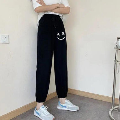 Gray Sweatpants Women's Loose-fitting Trousers Spring and Autumn and Summer Thin Section Was Thin Tide Casual Pants