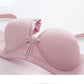 No Steel Ring Gathers Large Size Women's Underwear Thin Cotton Cup Large Size Receding Breast Bra Lace Embroidery Light and Breathable