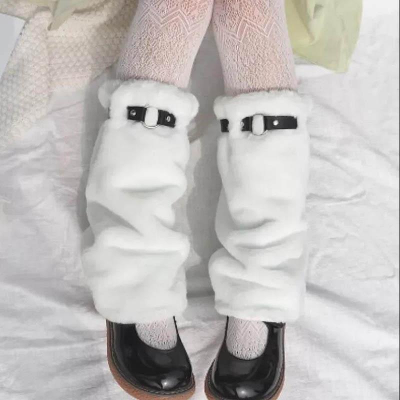 College Wind Winter Warm Leg Plush Plush JK Middle Tube Socks Lore Tower Piles Piles Socks Knee Pads