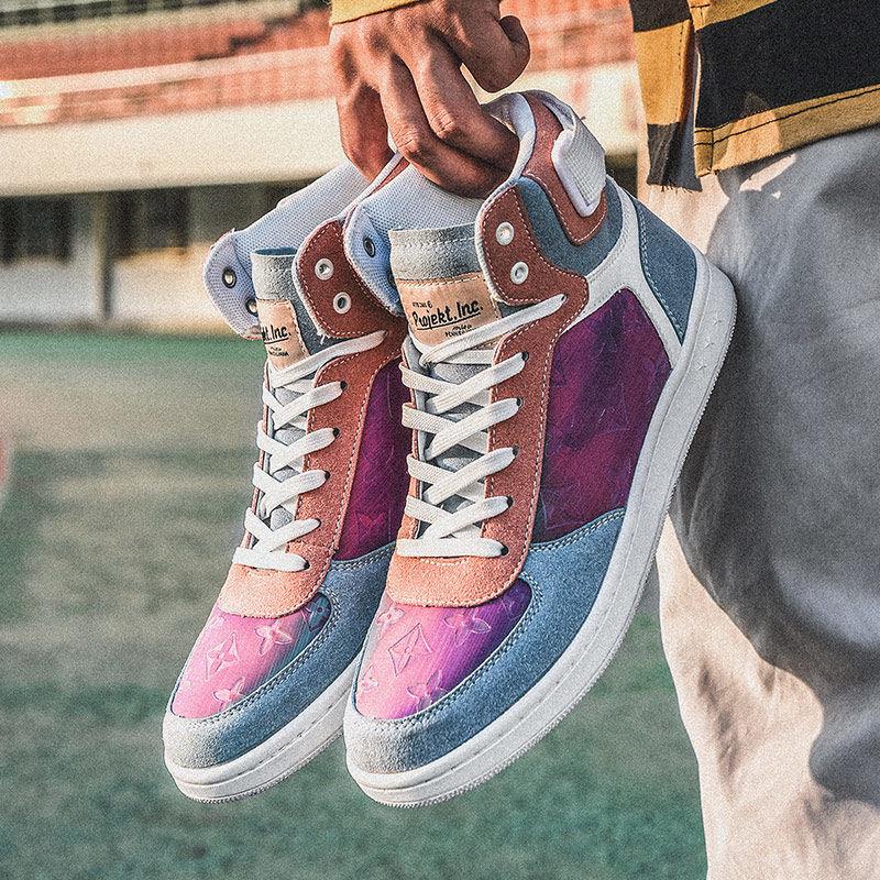 Unisex Luxury High -Top Skateboard Shoes High Quality Sports Running Sneakers Basketball Boots