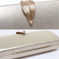 Elegance Luxury Women's Clutch Bag Chain Shoulder Bag Ladies Smooth Leather Wedding Evening Banquet Bridal Rhinestones Clutch Purse