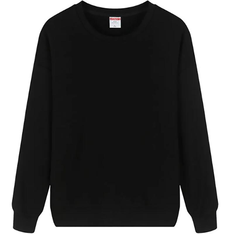 Loose Solid Color Sweater for Men with Long-sleeved Sports Wind Cotton Terry Soft and Lazy Wind Sweatershirts