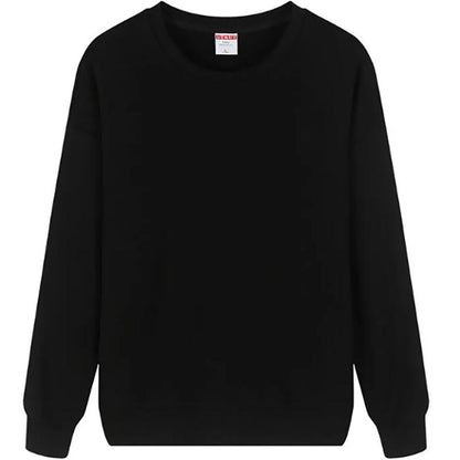 Loose Solid Color Sweater for Men with Long-sleeved Sports Wind Cotton Terry Soft and Lazy Wind Sweatershirts