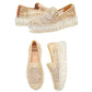 Platform Crystal Women's Shoes Summer One-step Lace All-match Loafers Casual Breathable Shoes