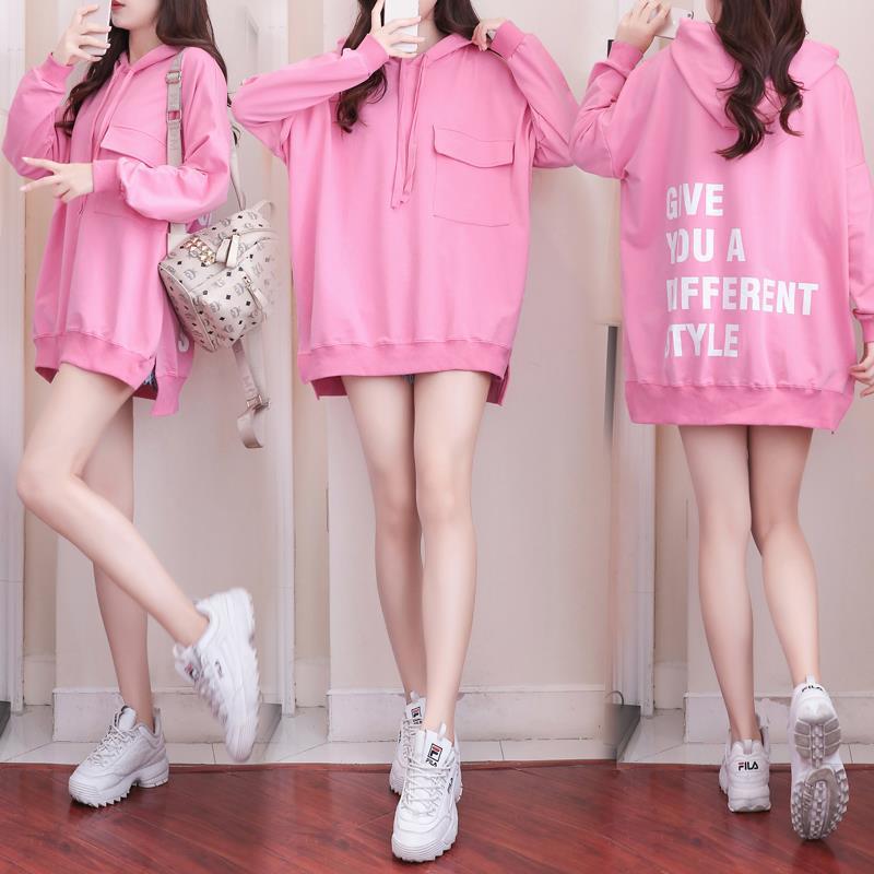 Warm Hood Top Spring and Autumn Sweatshirt Cotton Women's Sweatshirt Wild Large Size Long Sleeve