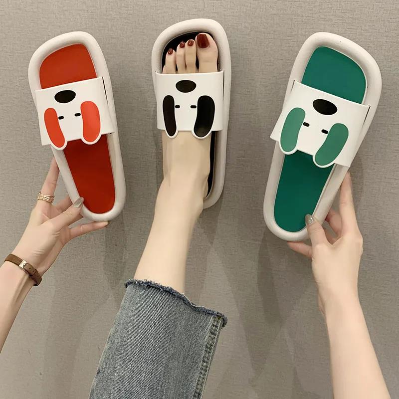 Women Summer Slippers Tasteless Antiskid Indoor Soft Bottom Slippers Non Slip Cartoon Outdoor Casual Slippers