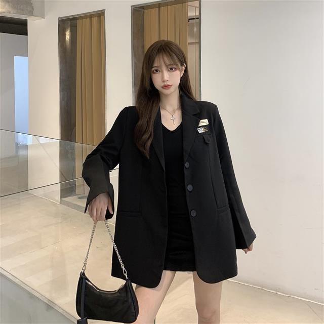 Women Casual All-match Tops Casual Fashion Suits Ladies Blazers Basic Work Clothes Loose Jackets Solid Color Formal Blazers