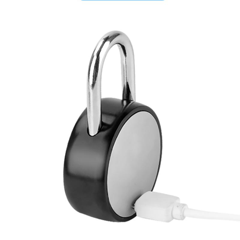 Fingerprint Padlock Intelligent Small Lock Dormitory Cabinet Lock Password Fingerprint Anti Theft Lock Warehouse Gym Fingerprint Padlock