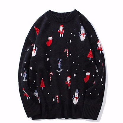 Loose Long sleeve sweater Winter Round neck sweater large size Christmas clothing sweater