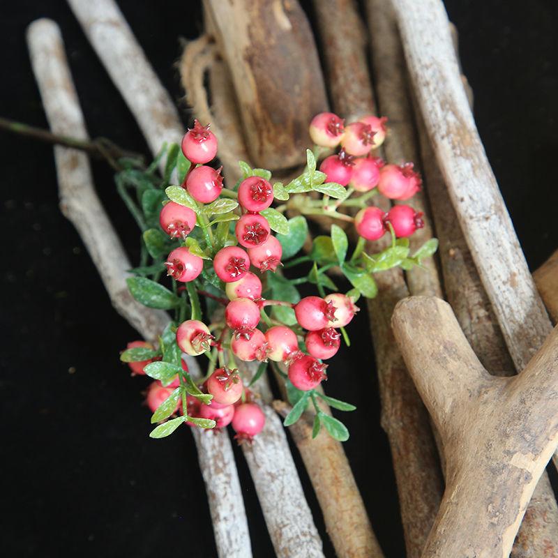 Artificial Green Plant Olive Fruit Red Fruit Berry Bean Branch Home Living Room Christmas Decoration Flower Fake Flower Decoration Furnishings