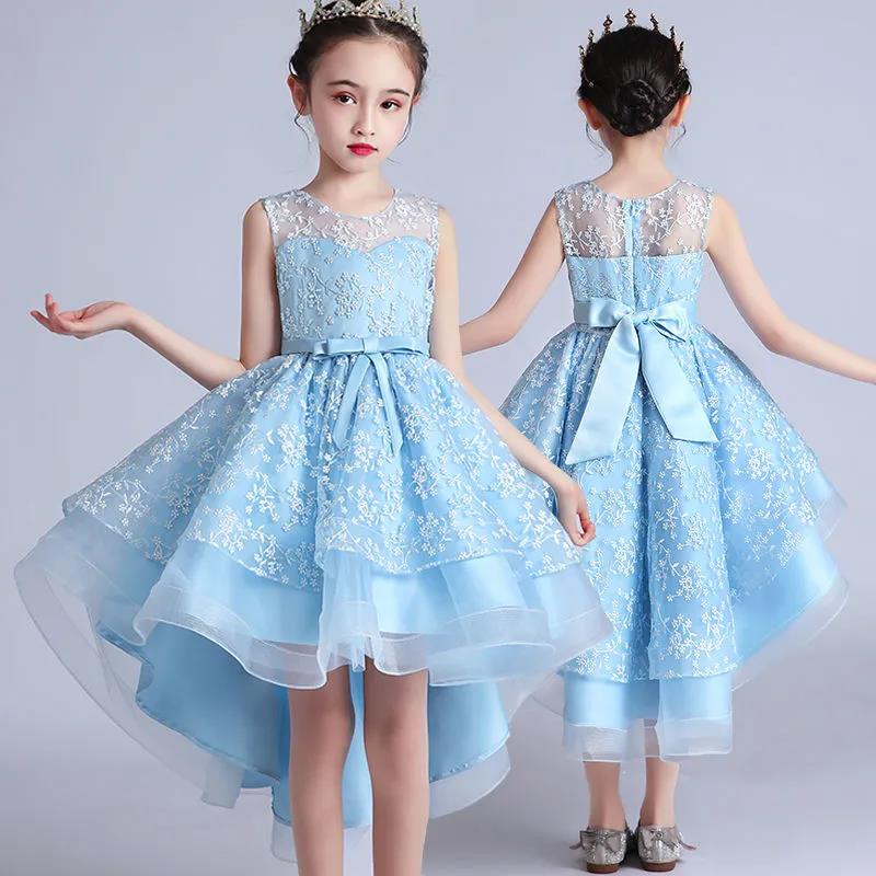 Girls Dress Princess Dress Tail Tutu Dress Spring and Summer Little Girl Catwalk Piano Host Performance Costume