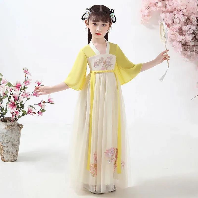 Girls' Hanfu Dress Summer Dress Children's Chinese Style Improved Underwear Ancient Costume Western Style Princess Skirt