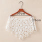 WTEMPO Lace Shawl Versatile  Pair with Dress Thin Sunscreen Solid Color Knotted Neckties Hollow