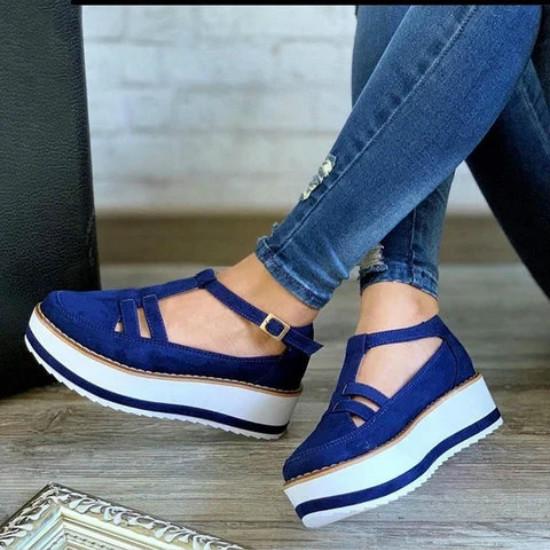 New Women's Shoes Sneakers Buckle Platform Sneakers Women's Shoes Casual Lace Sandals Ladies