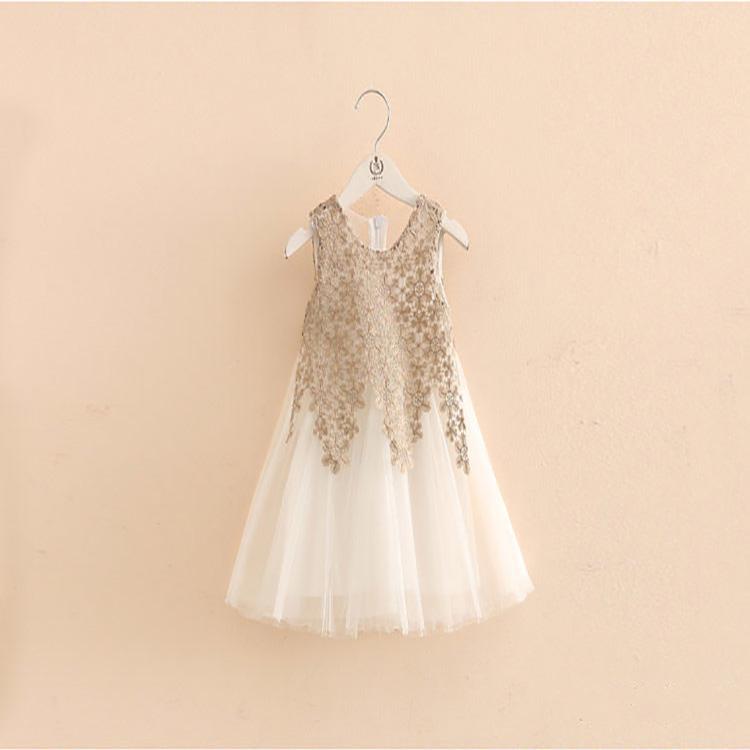 Baby Vest Gauze Skirt Girls Dress Party Dress Children's Clothing Children Stitching Dress Long Dress
