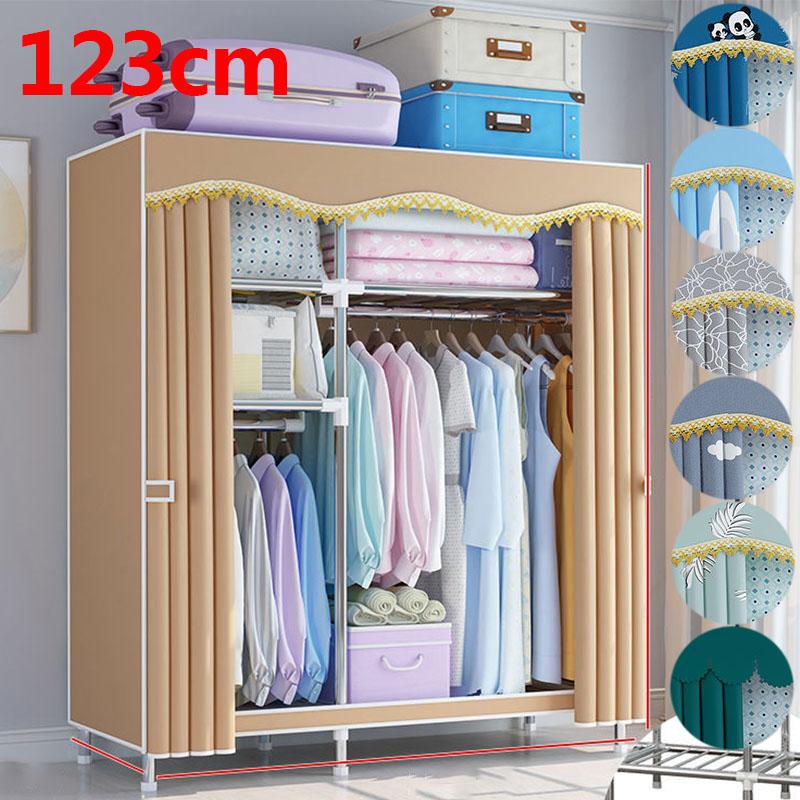 123cm Long Waterproof Clothes Rack 20mm Stainless Steel Storage Rack Cabinet Modern Coat Hanger