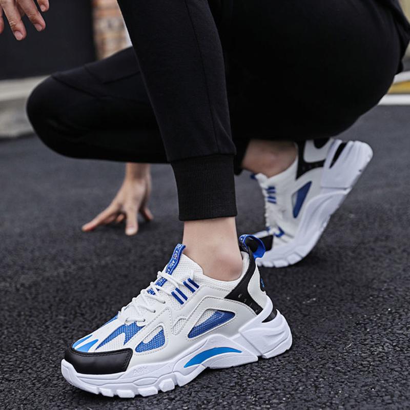 Men's Trendy Fashion Sneakers Waterproof and Odor-resistant Young Student Daddy Shoes Korean Casual Running Shoes