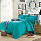 Pure Green Four-piece Fruit Green Bed Sheet Duvet Cover Simple Plain Five-element Color Bedding