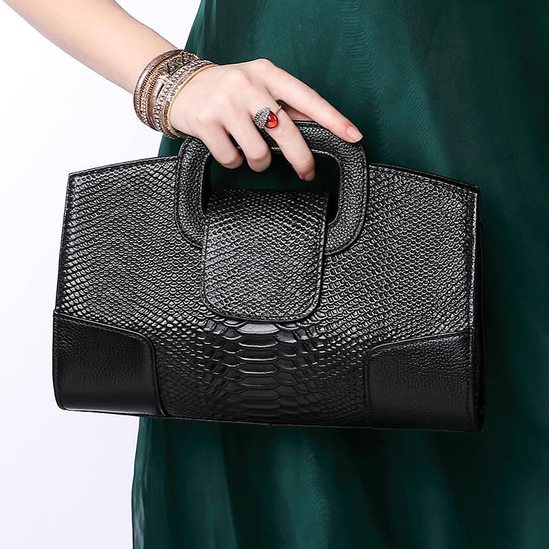 Genuine Leather Handbags Women's Fashion All-match Messenger Shoulder Bags Handbags Large Capacity