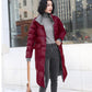 Double-sided Down Jacket Women's Mid-length Winter Loose Large Size Thin White Duck Down Over The Knee Coat
