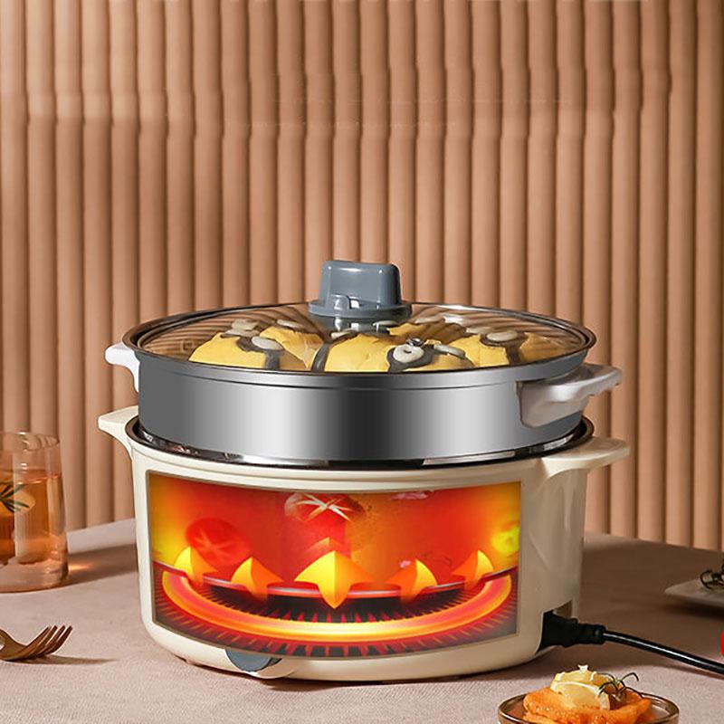 Stainless Steel Pot Multi-function Noodle Cooking Pot Dormitory Instant Noodles Small Pot Cooking Integrated Mini Student Pot