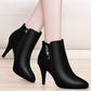 Autumn Winter Matching Women's Boots Pointed High-heeled Side Zipper Short Boots Knight Boots