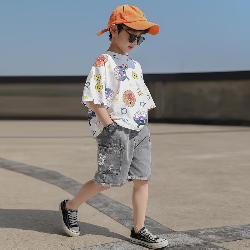 Boys Clothing Children Summer Boys Clothes Cartoon Kids Boy Clothing Set T-shit+Pants Cotton